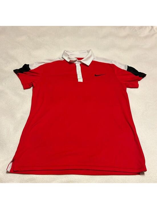 Nike Other - Nike Dri-FIT Red White Black Colorblock Polo Shirt Men's Small